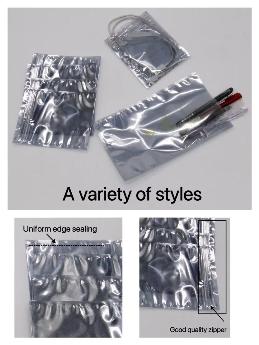 Customized APET / PE Material for Sensitive Electronic Components ESD Anti Static Shielding Bags